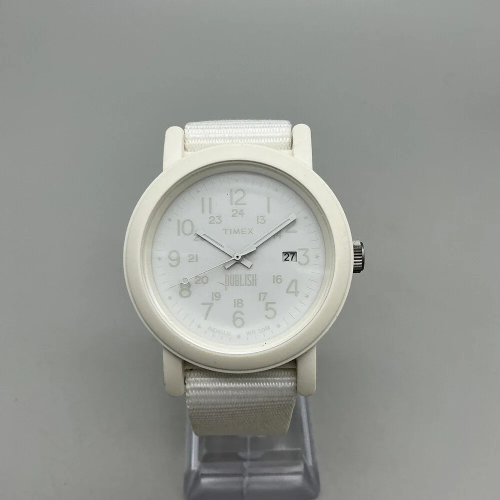 Timex Camper TW2P88200 Men Watch 40mm White Indiglo Date 50m New Battery